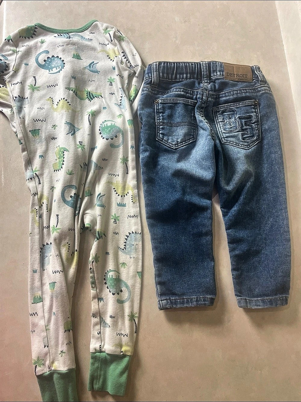 Dinosaur Romper & Jeans Bundle Size 3T